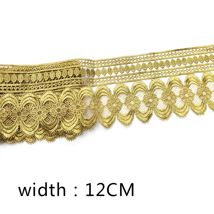 Gold Metallic Yarn lace trims