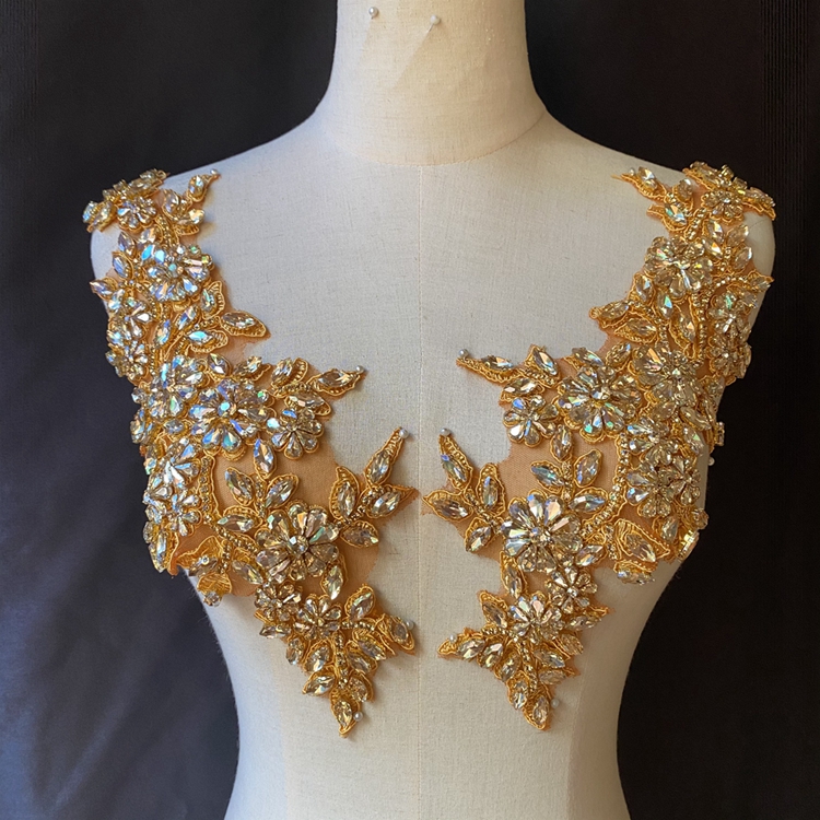 Ready Made Beaded Rhinestone Applique