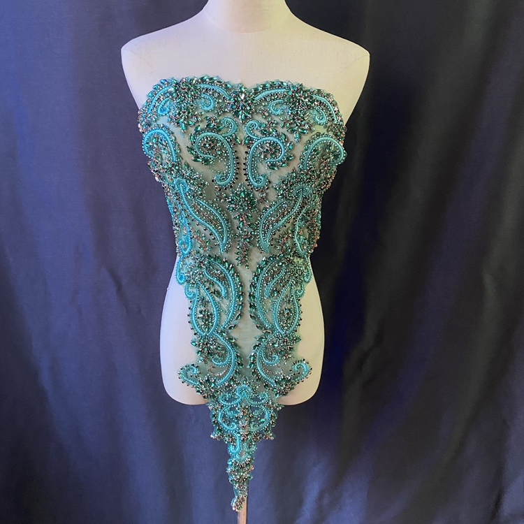 Luxury Crystal made Bodice Applique